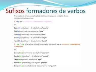 Sufixos formadores de verbos
 