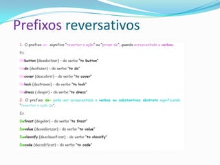 Prefixos reversativos
 