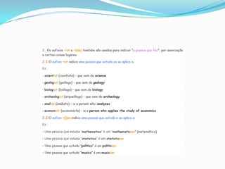 Formação de palavras em inglês