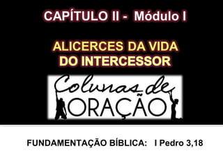 FUNDAMENTAÇÃO BÍBLICA: I Pedro 3,18
 