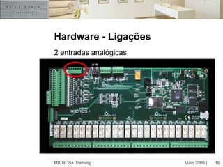 Maio 2009 |MICROS+ Training16Hardware - Ligações2 entradas analógicas
