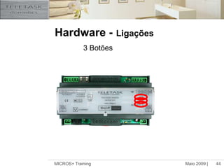  Maio 2009 |MICROS+ Training44Hardware -Ligações3 Botões