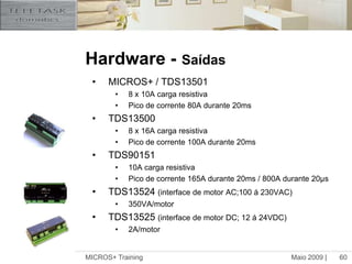 Maio 2009 |MICROS+ Training59Hardware–Limites do sistema