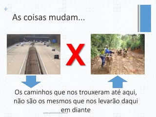 +
As coisas mudam...
www.psicostore.com.br
Os caminhos que nos trouxeram até aqui,
não são os mesmos que nos levarão daqui
em diante
X
 
