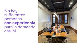 abstracta.us
No hay
suficientes
personas
con experiencia
para la demanda
actual
 