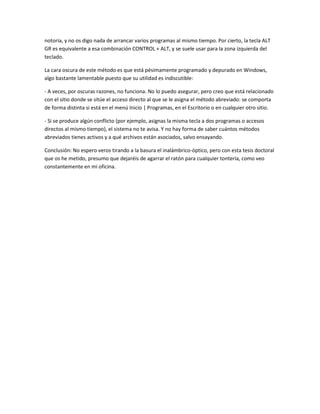 Formas de acceso directas para ejecutar tareas en windows