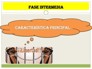 Fase intermedia




Característica principal
 