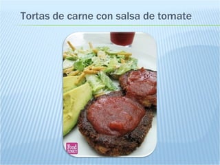 Tortas de carne con salsa de tomate 