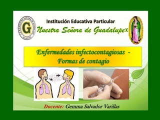 Docente: Gemma Salvador Varillas
Enfermedades infectocontagiosas -
Formas de contagio
 