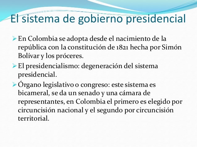 Que Tipo De Gobierno Hay En Colombia