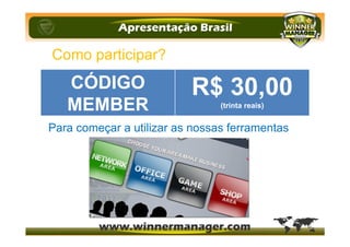 Como participar?
(duzentos e quarenta e cinco reais)
R$ 245
Para começar a utilizar as nossas ferramentas
CÓDIGO
MEMBER
R$ 30,00
(trinta reais)
 