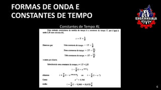 FORMAS DE ONDA E
CONSTANTES DE TEMPO
Constantes de Tempo RL
6
 