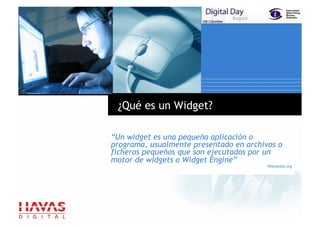 Publicidad online
                                          TIPOS   DE   WIDGETS   POR UTILIDAD



•  Widget de Accesorios...
