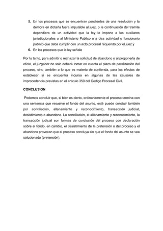 Formas especilaes de conclusion del proceso | DOCX