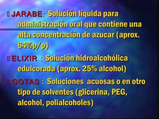 Formas farmaceuticas liquidas | PPT