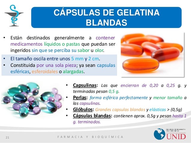 Formas farmacéuticas de administración por via oral