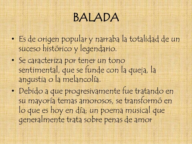 Formas del genero lirico