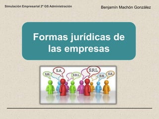 Simulación Empresarial 2º GS Administración
Formas jurídicas de
las empresas
Benjamín Machón González
 