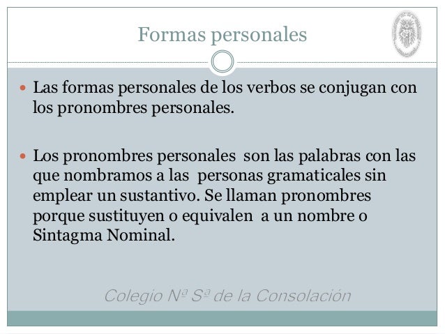 Formas personales y no personales