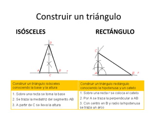 Construir un triánguloISÓSCELESRECTÁNGULO