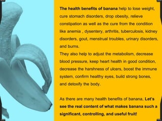 Health Benefits of Banana | PPTX
