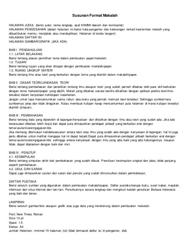 Format Makalah