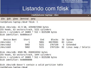 Listando com fdisk

 