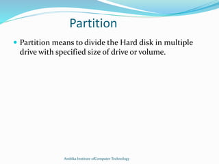 Format and partition | PPTX