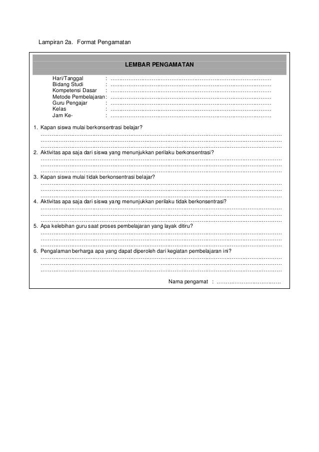 Format angket lesson study