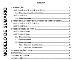MODELO
DE
SUMÁRIO
 