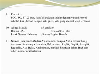 Format Berita Acara Sidang di Pengadilan sesuai dengan .ppt
