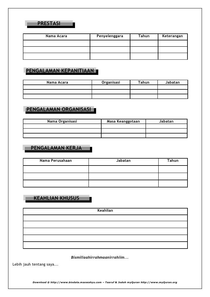 Format Biodata Keluarga | format biodatataaruf Format Biodata Keluarga | format biodatataaruf