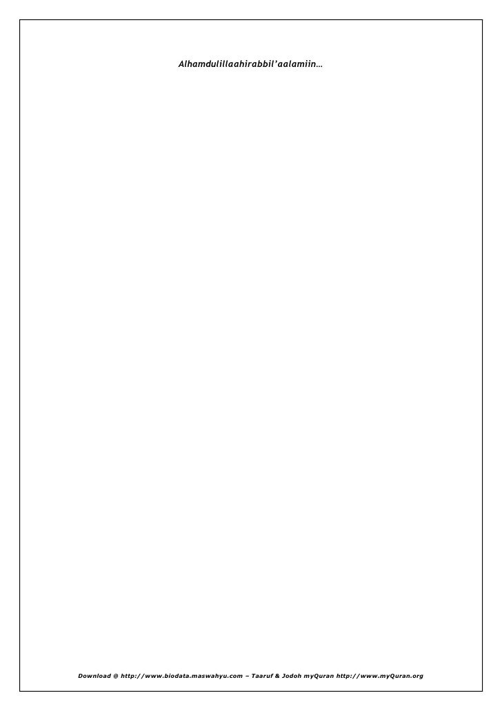 Format biodatataaruf