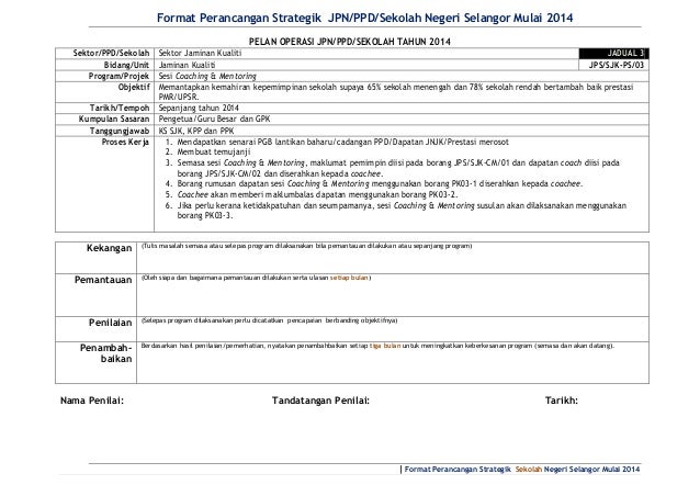 Format & contoh p strategik jpn 2014 16 Format & contoh p strategik jpn 2014 16