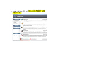 4. Luego damos click en REPARAR TODOS LOS
PROBLEMAS
 