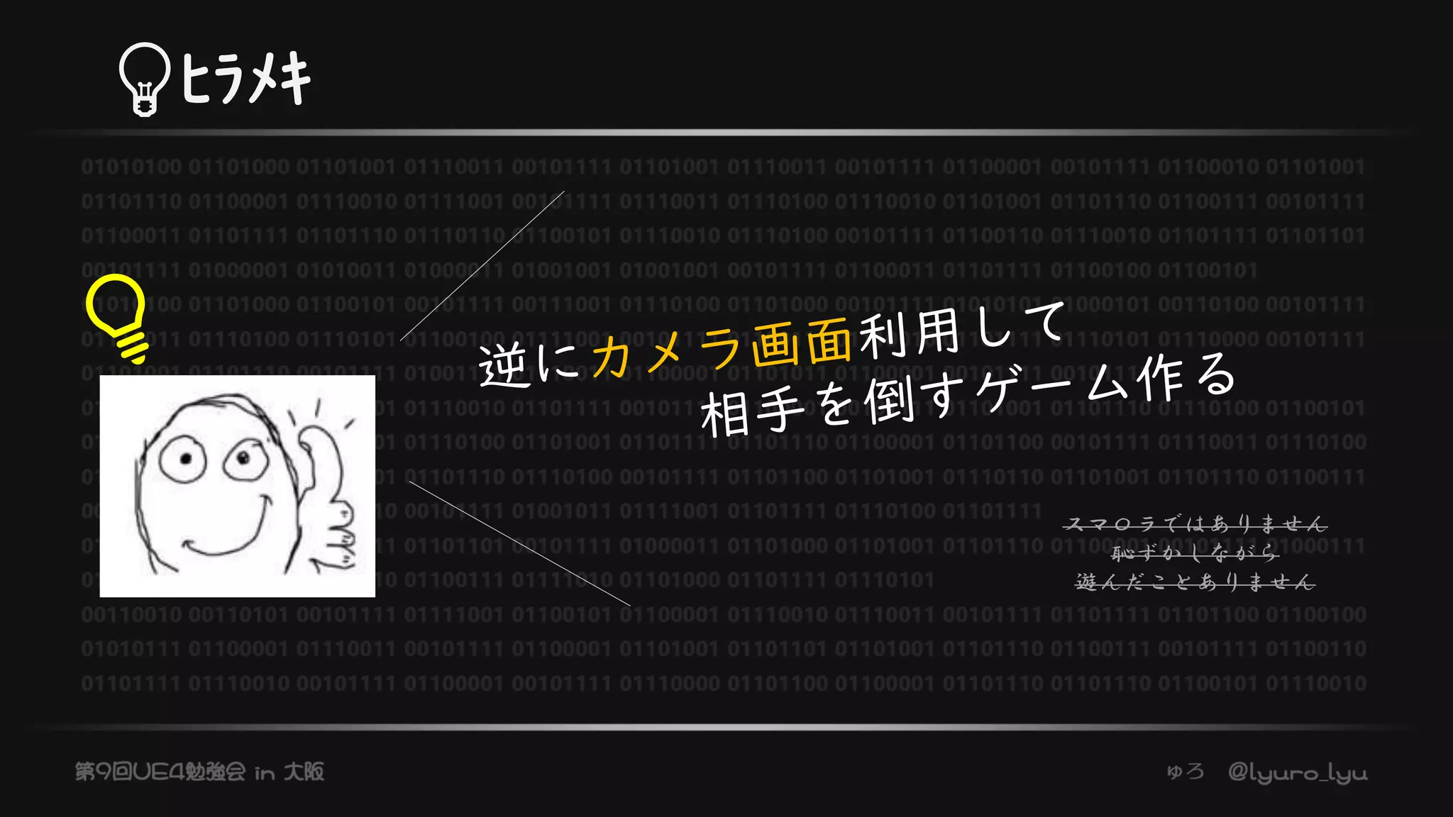 💡ﾋﾗﾒｷ
スマ〇ラではありません
恥ずかしながら
遊んだことありません
 