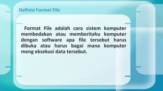 Format file audio video | PPT