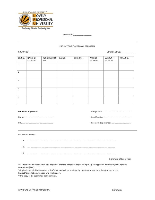 approval format