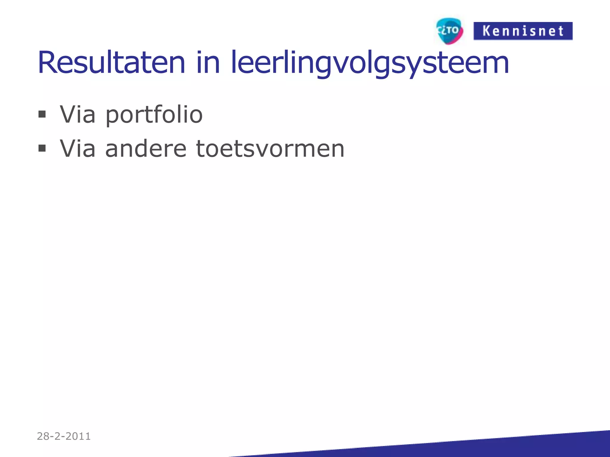 Soorten portfolioontwikkelingsgericht portfoliosturen van leerprocesreflecteren op eigen handelenbeoordelingsportfolio (examendossier)beoordelen van bewijzen van leerresultatenpresentatieportfolio (showcase)	laten zien wie je bent of wat je kan