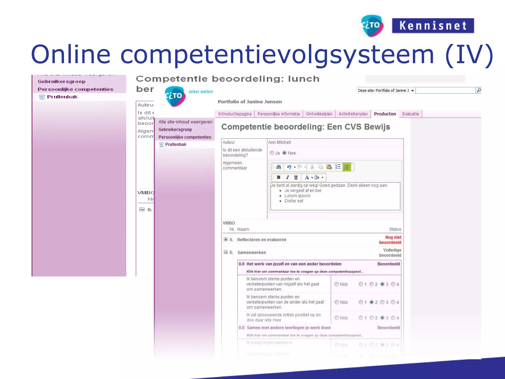 Online competentievolgsysteem (II)