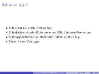 Schema 
Formation OpenStack July 7, 2014 138 / 194 
 
