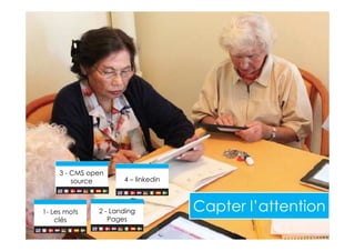 2013 Copyright : WTC Rennes / InPuzzle / Media-Marque
Frédéric Million / Grégoire Lockhart
Capter l’attention2 - Landing
Pages
3 - CMS open
source 4 – linkedin
1- Les mots
clés
 