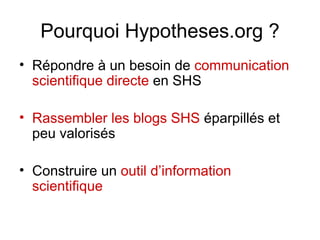 Formation utilisateurs Hypotheses.org 2011
