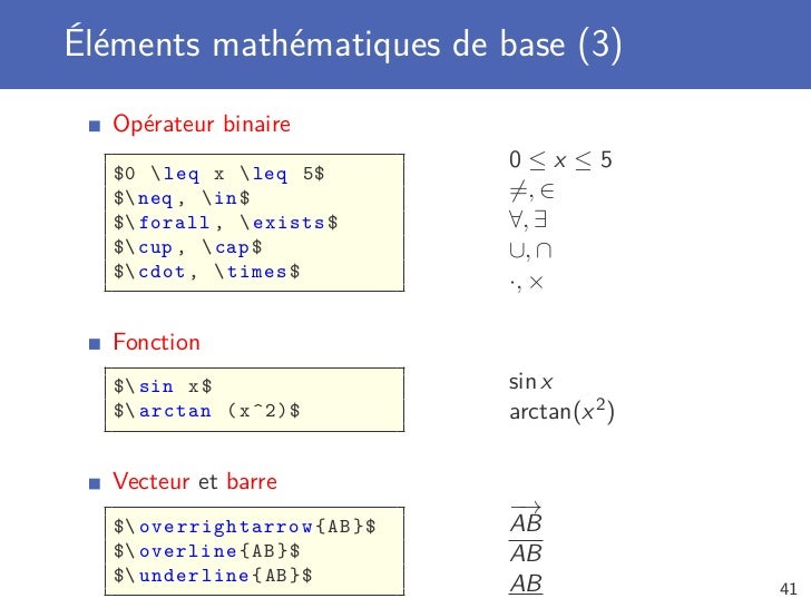Latex Commande De Base | Source Latex: Matlab: introduction et ...