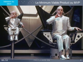 61	

Validation du
client Le Minimum Viable Product ou MVP
 