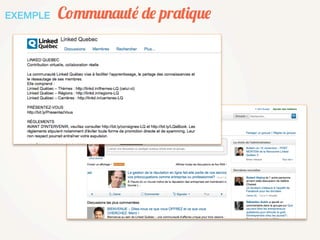 EXEMPLE   Communauté de pratique
 
