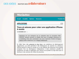 DES IDÉES   INVITER DES   collaborateurs
 