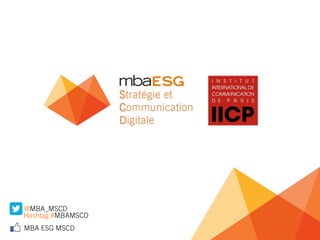 @MBA_MSCD
Hashtag #MBAMSCD
MBA ESG MSCD

 