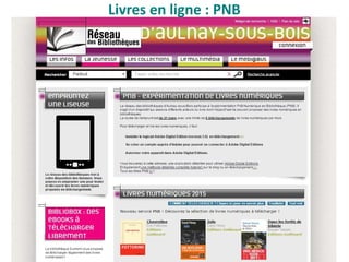Livres en ligne : PNB
 