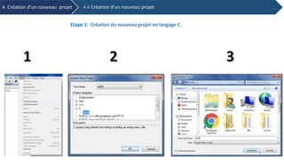 4. Création d’un nouveau projet 4.4 Création d’un nouveau projet
Etape 1: Création du nouveau projet en langage C.
31
 